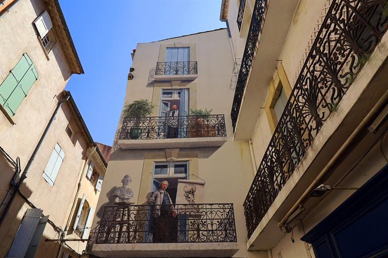 Trompe-l'œil Wandmalereien in Béziers