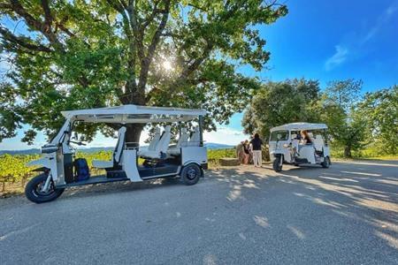 Tuk Tuk-Tour durch die toskanischen Hügel mit Weinverkostung