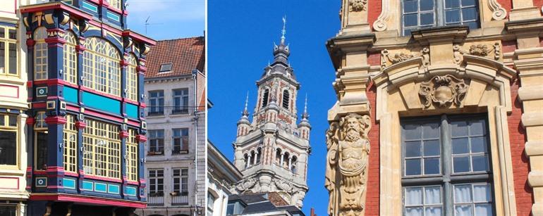 Typische Architektur im alten Stadtzentrum von Lille