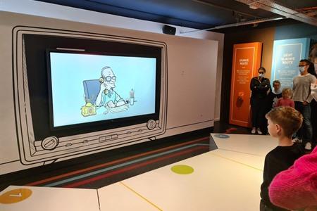 Erklärung der Strip-Tour durch Willy Vandersteen, Museum Suske en Wiske