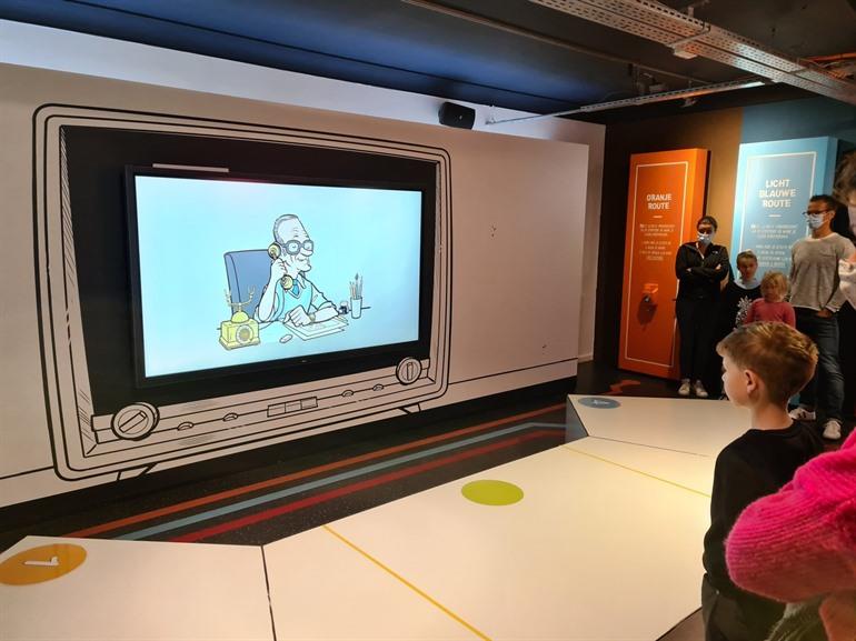Erklärung der Strip-Tour durch Willy Vandersteen, Museum Suske en Wiske
