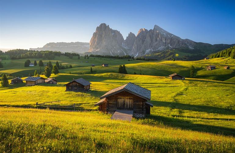 Aussicht auf die Seiser Alm