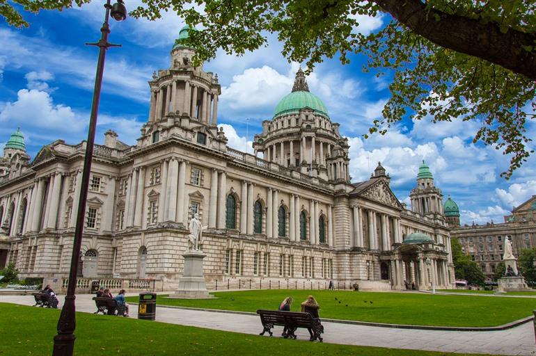 Blick auf das Belfast City Hall, Irland