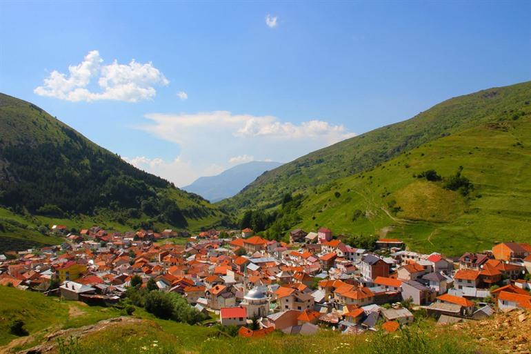 Aussicht auf Brod und die umliegende Landschaft
