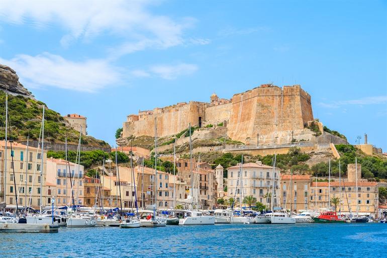 Aussicht auf die Citadelle de Bonifacio, Korsika