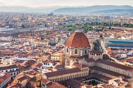 Ausblick auf die Cappelle Medicee in Florenz
