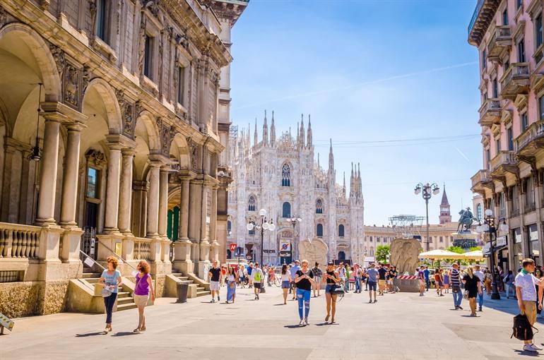 Aussicht auf den Dom von Mailand, Italien