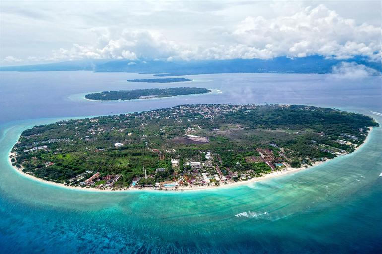 Ausblick auf die Gili-Inseln