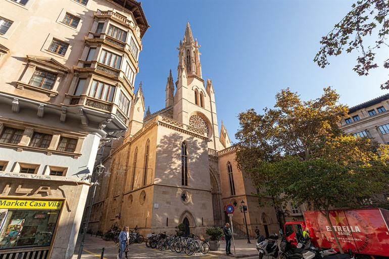 Blick auf die Santa Eulalia-Kirche, Palma de Mallorca