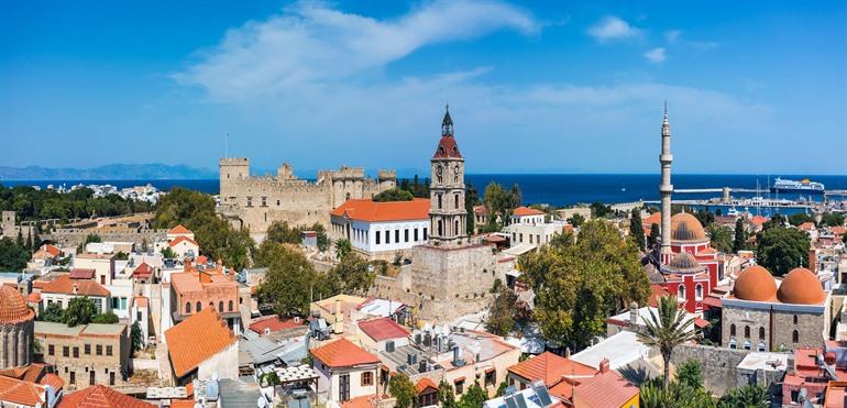 Blick auf die Altstadt von Rhodos