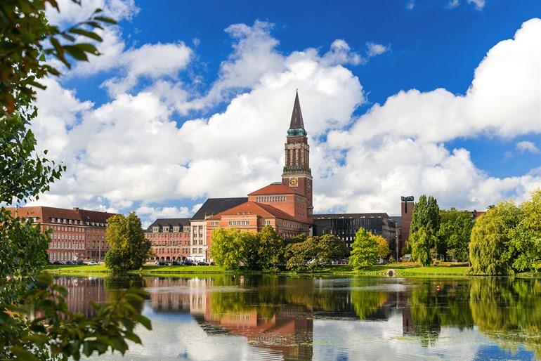 Blick auf die Stadt Kiel, Mecklenburg-Vorpommern