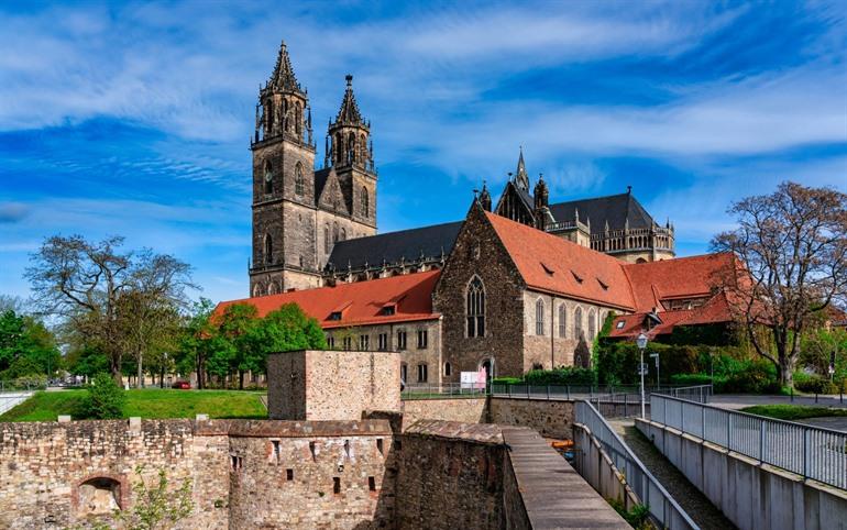 Blick auf den Dom von Magdeburg, Magdeburg Sachsen-Anhalt