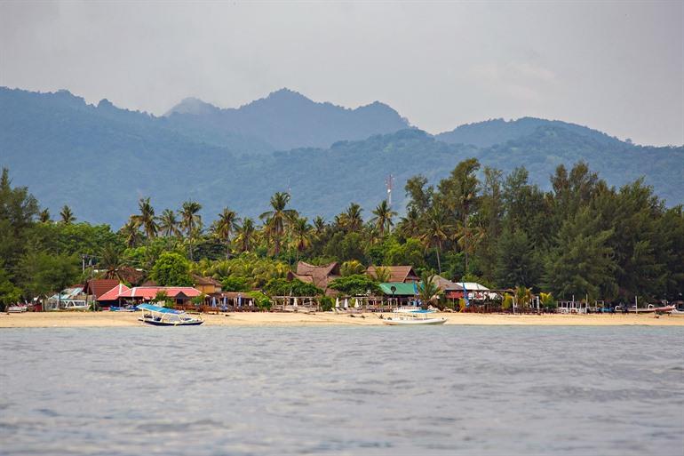 Aussicht auf Gili Meno