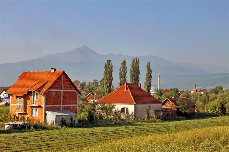 Aussicht auf das Dorf Ferizaj
