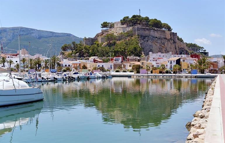 Aussicht auf das Schloss von Dénia, Costa Blanca
