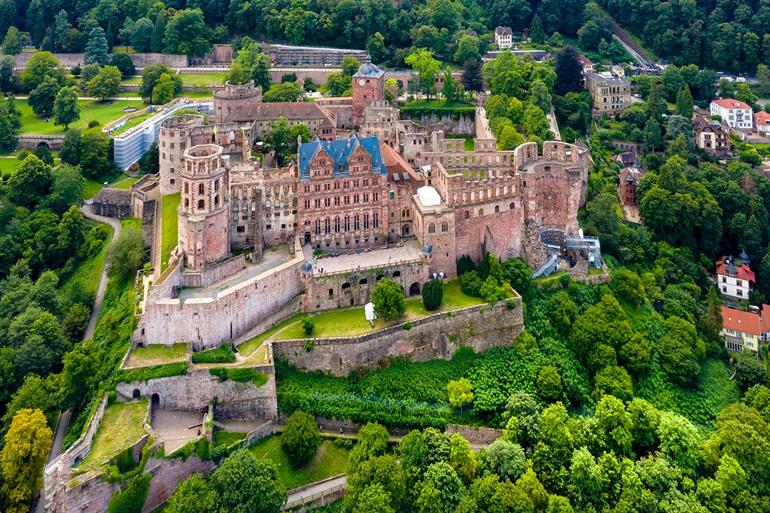 Blick auf das Heidelberger Schloss, Deutschland