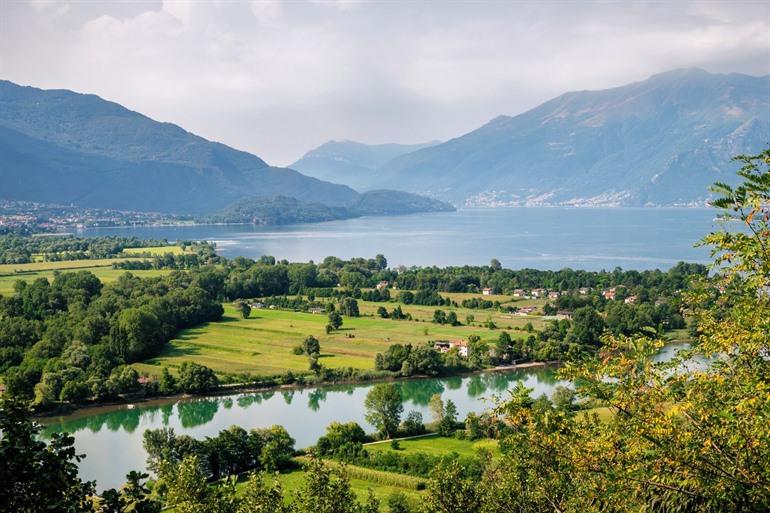 Aussicht auf den Mezzola-See, Comer See