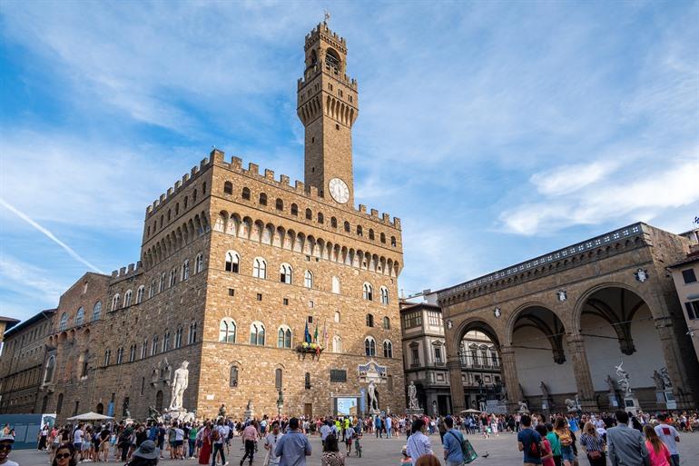 Blick auf den Palazzo Vecchio, Florenz