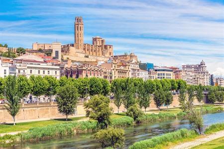 Aussicht auf Lleida, Katalonien