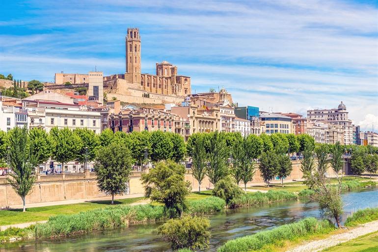 Aussicht auf Lleida, Katalonien