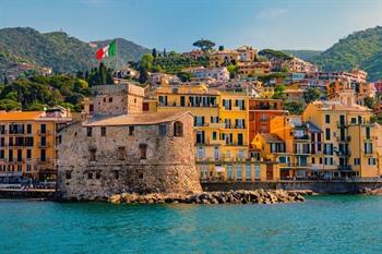 Aussicht auf Rapallo, Ligurien