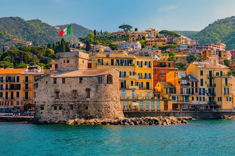 Aussicht auf Rapallo, Ligurien