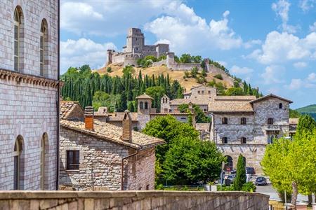 Aussicht auf Rocca Maggiore, Assisi