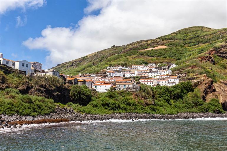 Aussicht auf Vila do Corvo, die Insel Corvo