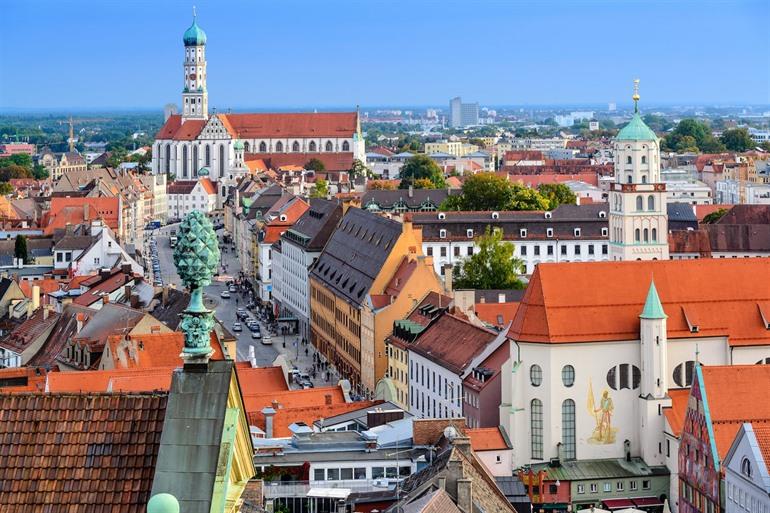 Aussicht auf Augsburg, Deutschland