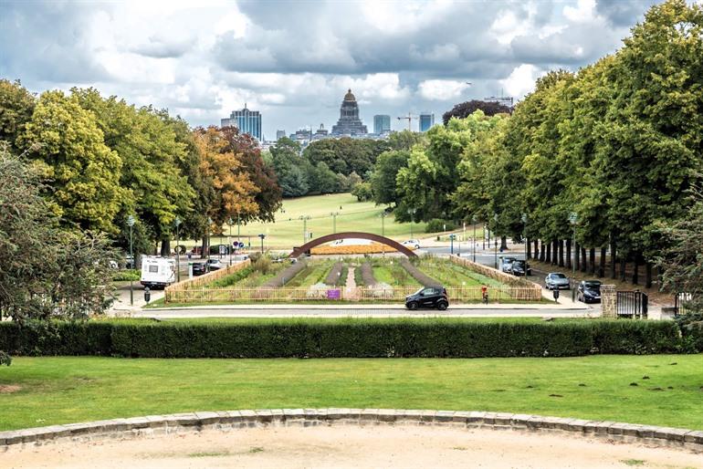 Aussicht auf Brüssel vom Dudenpark in Vorst
