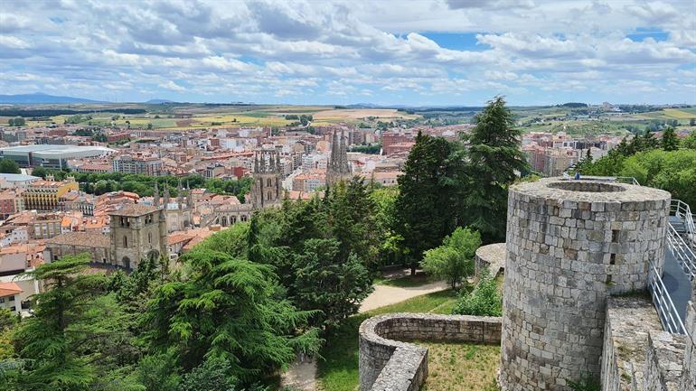 Aussicht auf Burgos vom Schloss aus