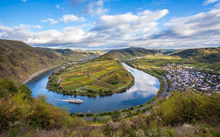 Aussicht auf die Mosel, Calmont Klettersteig