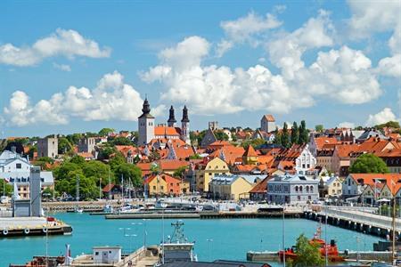 Aussicht auf die Stadt Visby, Gotland