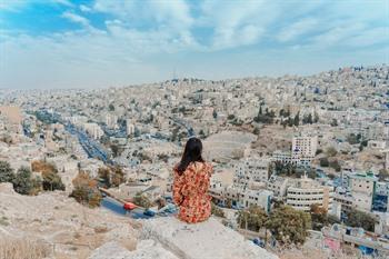 Aussicht auf die Stadtteile von Jabal Amman, Jordanien