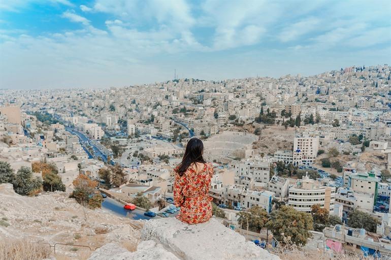 Aussicht auf die Stadtteile von Jabal Amman, Jordanien