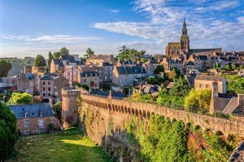 Aussicht auf Dinan, Bretagne, Frankreich