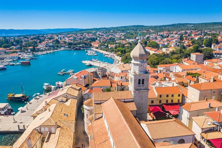 Aussicht auf Krk, Istrien