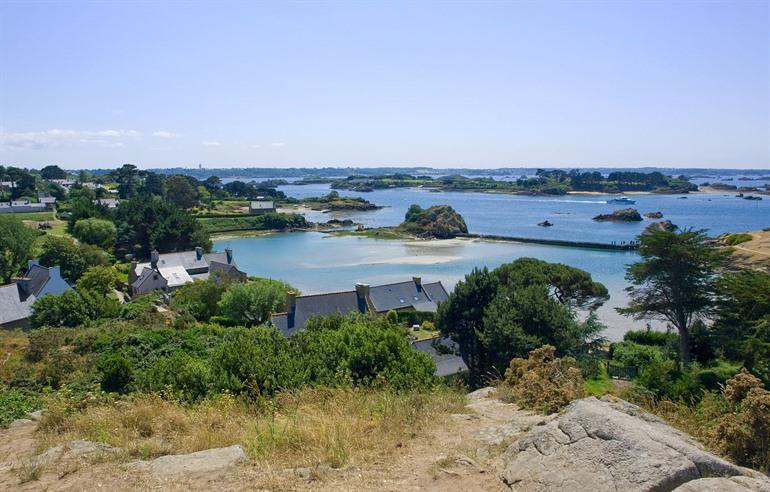 Aussicht auf die Île de Bréhat, Bretagne