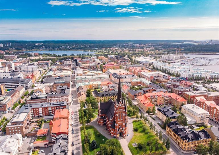 Aussicht auf Luleå, Schweden