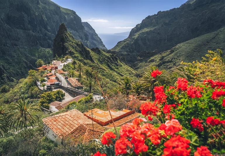 Aussicht auf Masca im Masca-Tal auf Teneriffa