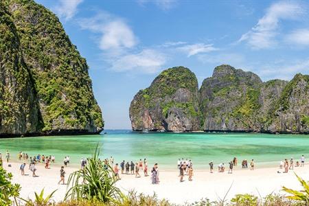 Aussicht auf Maya Bay, Koh Phi Phi Leh, Thailand