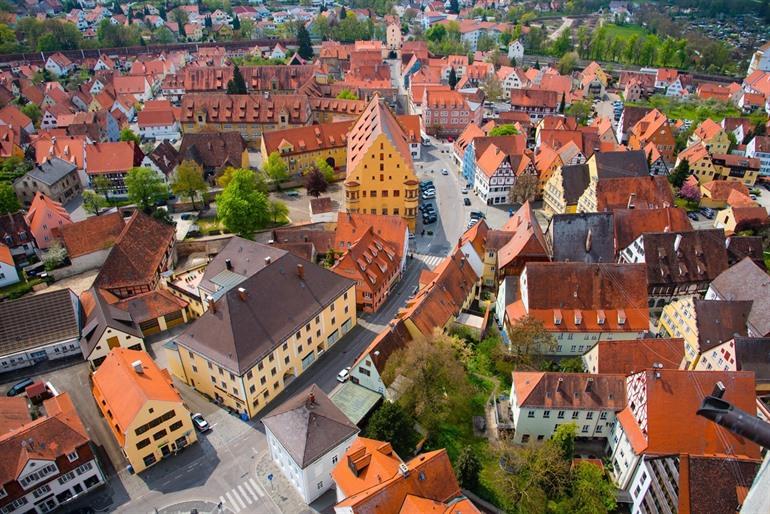 Aussicht auf Nördlingen, Deutschland