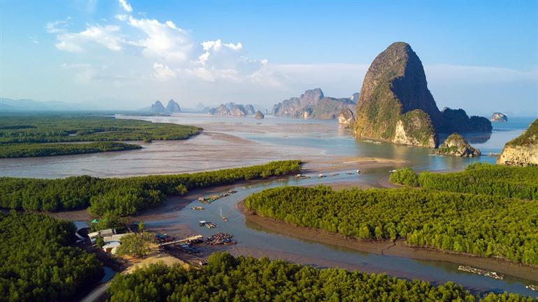 Aussicht auf die Phang Nga Bucht, Phuket, Thailand