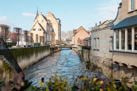 Aussicht auf die Geul im Valkenburg, Niederlande
