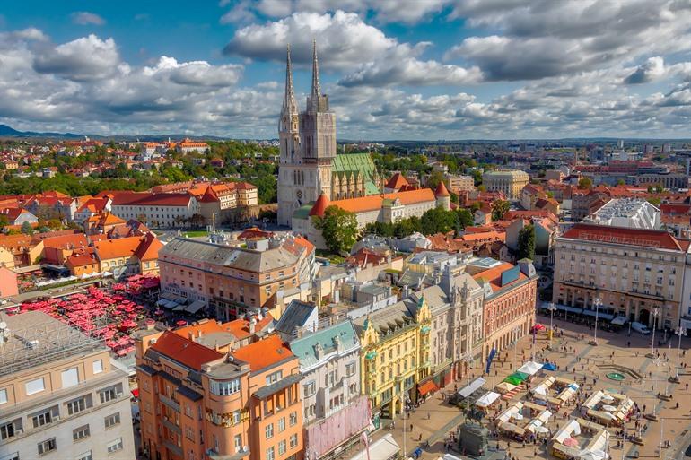 Aussicht auf Zagreb, Kroatien