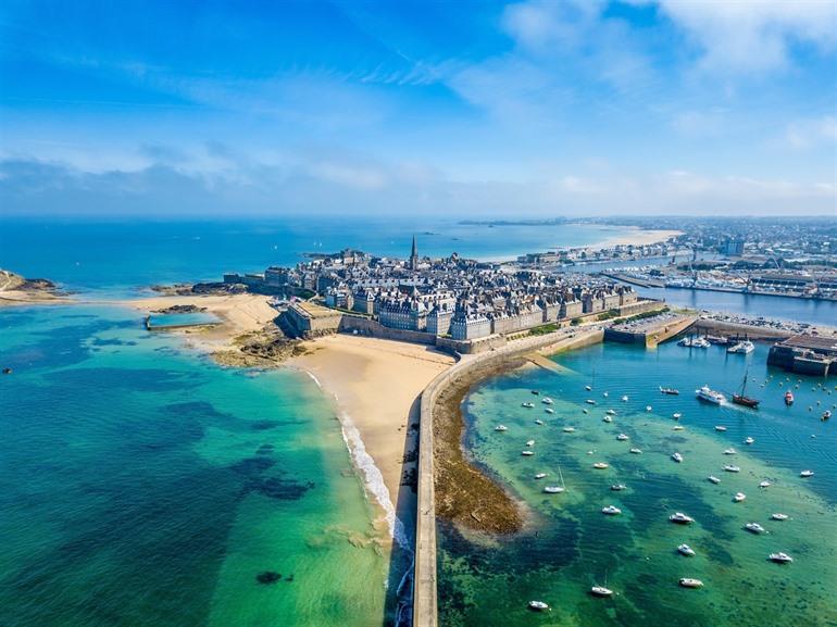 Aussicht auf Saint-Malo, Bretagne, Frankreich