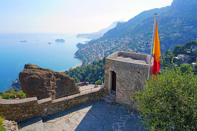 Aussicht vom Château de Roquebrune an der Französischen Riviera