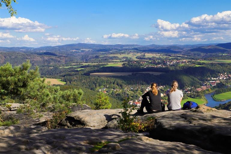 Aussicht vom Lilienstein Tafelberg