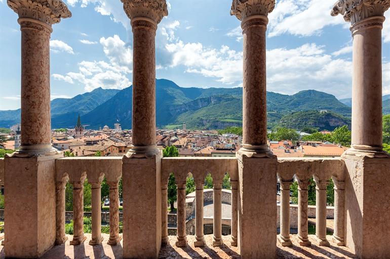 Aussicht vom Castello del Buonconsiglio in Trient