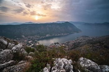 Aussicht vom Aussichtspunkt Top of the Kotor Ladder, Montenegro